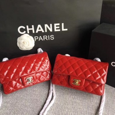 AAA Chanel Classic Flap mini Bag Original Leather A1117 Red JK5546zK34
