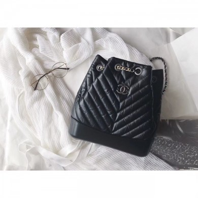 AAA Replica CHANEL Original Gabrielle Small Backpack A94485 black JK5014cf50