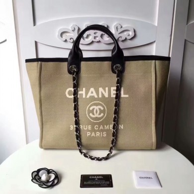 AAAAA Chanel Medium Original Canvas Leather Tote Shopping Bag 66941I JK5420aM93