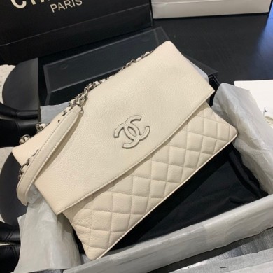 AAAAA Imitation Chanel Lambskin flap bag 8095 white JK4069Sy67