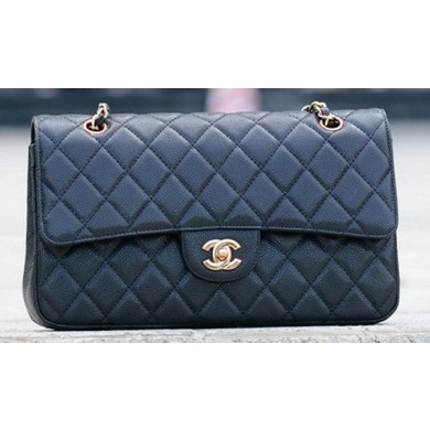 AAAAA Knockoff Chanel Classic Flap Bag Black Cannage Pattern A1113 Gold JK476Pg26