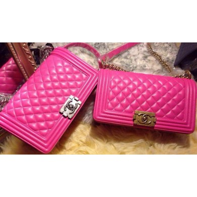 Boy Chanel Flap Shoulder Bag Sheepskin Leather A67086 Rose JK780Fh96