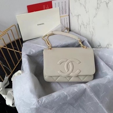 Chanel flap bag AS8830 cream JK3325Ty85