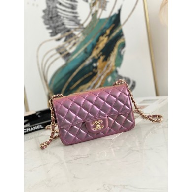 Chanel Flap Mirage Lambskin Shoulder Bag AS1116 purple JK2753Eb92