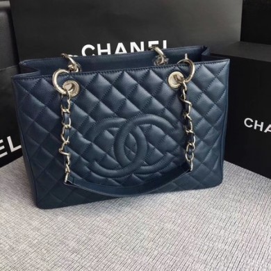 Chanel LE Boy Grand Shopping Tote Bag GST Royal Cannage Pattern A50995 Silver JK5783rd58