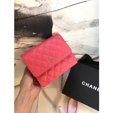 Chanel Matelasse Bi-Fold Wallet Cannage Patterns CHA3358 Rose JK1440Hn31