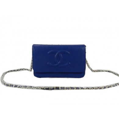 Chanel Original Cannage Patterns Leather mini Flap Bag CHA48654 Blue JK1064SS41