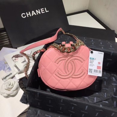 Chanel Original Small classic Sheepskin camera bag AS1511 pink JK4083pB23