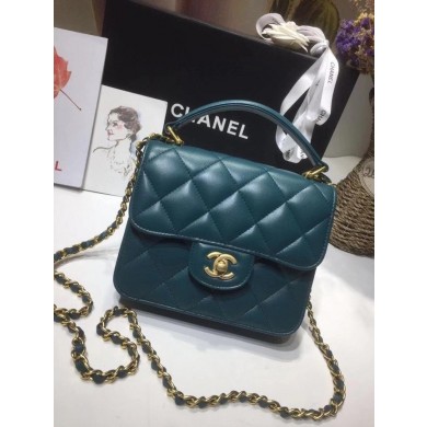 Chanel small tote bag 8817 blue JK3651UW57