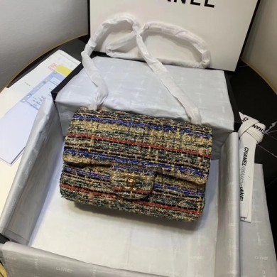 CHANEL Tweed Calfskin -Tone & Gold-Tone Metal 1116 apricot JK4526nQ90