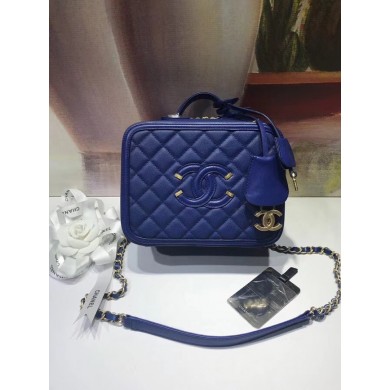 Chanel Vanity Case Original A93343 blue JK4986fj51