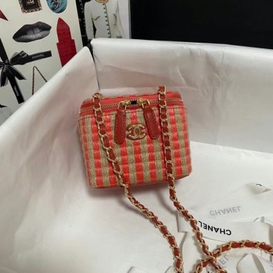 Chanel Weave Shoulder Bag AP1998 red JK3363xa43