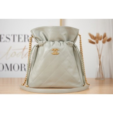 Fake Chanel SMALL Lambskin Shoulder Bag AS2986 gray JK2717ny77