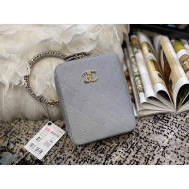 High Imitation Chanel Original Small Sheepskin camera bag AS1753 grey JK4079bg96