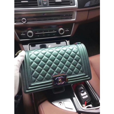 Imitation 2017 Chanel Leboy Original Deerskin Leather 67087 Green JK5568sJ18