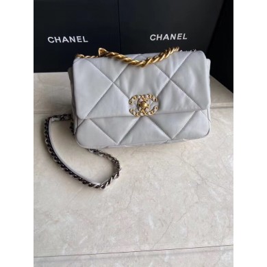 Imitation Chanel 19 flap bag AS1160 grey JK3822Nj42
