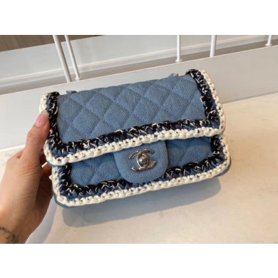 Imitation Chanel classic handbag Tweed & silver-Tone Metal A01116-3 JK3605AI36