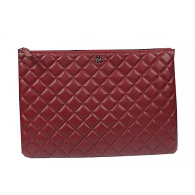 Imitation Chanel Clutch Bag Original Sheepskin Leather A69254 A69253 Burgundy JK918Oz49