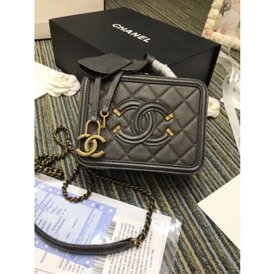 Imitation Chanel mini Vanity Case Original A93342 black JK4897QN34