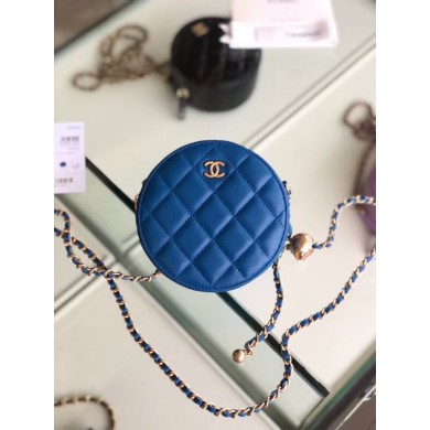 Knockoff High Quality Chanel Original mini Sheepskin bag AS1449 blue JK3978FA65