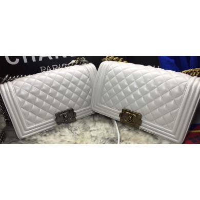 Replica Boy Chanel Flap Shoulder Bag Sheepskin Leather A67086 OffWhite JK777Kg43