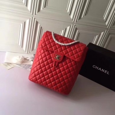 Replica Chanel Backpack Original Sheepskin Leather 91122 Red JK5311ls37