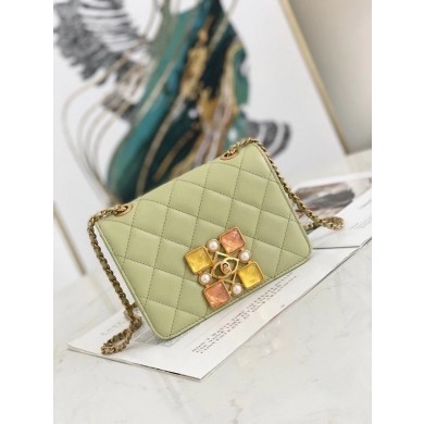 Replica Chanel flap bag AS2259 green JK3705TN94