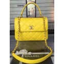 AAA 1:1 Chanel Classic Top Flap Bag Original Sheepskin Leather A92236 Yellow JK348yF79