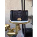 AAAAA Boy Chanel Flap Shoulder Bag original Snake leather AS67086 black&grey JK3649Qa67