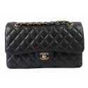 AAAAA Imitation Chanel 2.55 Series Bags Black Cannage Pattern Leather CFA1112 Gold JK978Sy67