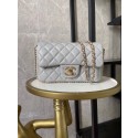 AAAAA Imitation chanel classic handbag Lambskin &Imitation Pearls& gold Metal AS1740 light gray JK2743oT91
