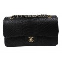 Chanel 2.55 Series Flap Bags Original Snake Leather A1112 Black JK866yx89