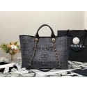 Chanel Canvas Tote Shopping Bag B66941 black JK3026oK58