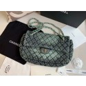 CHANEL Denim flap bag AS1113 green JK4254jf20