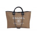 Chanel Medium Canvas Tote Shopping Bag A02042 Apricot JK1052DV39