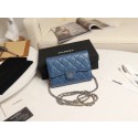 Chanel mini flap bag Grained Calfskin A84512 blue JK3431nQ90