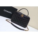 Chanel Tote Bag Black Original Sheepskin Leather A92239 Gold JK5336bm74