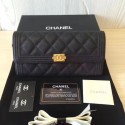 Cheap Chanel Boy Matelasse Long Wallet Black Cannage Pattern CHA5263 Gold JK1463sZ66