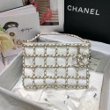Copy 1:1 Chanel Original Lambskin Small shopping bag AS1382 white JK3885xD64