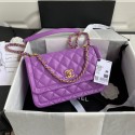 Fake Chanel Flap Bag Sheepskin & Gold-Tone Metal AP1737 Purple JK3551Sq37