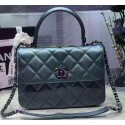 Fashion Chanel Classic Top Flap Bag Sheepskin Leather A92236 Green JK303wc24