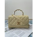 First-class Quality Chanel mini flap bag with top handle AS2478 Cream JK3336xO55