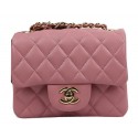 Imitation Chanel Classic MINI Flap Bag Pink Original Sheep Leather CF1115 Gold JK946SU34