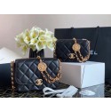Imitation Chanel flap bag Lambskin & Gold-Tone Metal AS2222 black JK3800uq94
