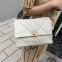 Knockoff Chanel 19 flap bag AS1161 white JK4414yK94