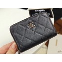 Knockoff Chanel classic card holder Grained Calfskin & Gold-Tone Metal A69271 black JK1273yN38
