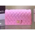 Knockoff High Quality Chanel 2.55 Series Flap Bag Black Sheepskin Leather A5016 Pink JK503Lg12