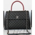 Replica Chanel Classic Top Handle Bag Original Cannage Pattern A92993 Black JK457ec82