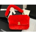 Replica Chanel flap bag Shearling Lambskin & Gold-Tone Metal AS2240 red JK3828sA83