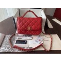 Replica Chanel Shoulder Bag Original Leather Red 63593 Gold JK4546Jw87